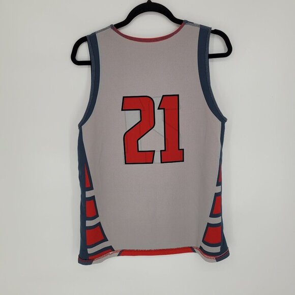 Adidas womens medium red gray reversible basketball jersey Team Oklahoma 21 - Picture 2 of 8